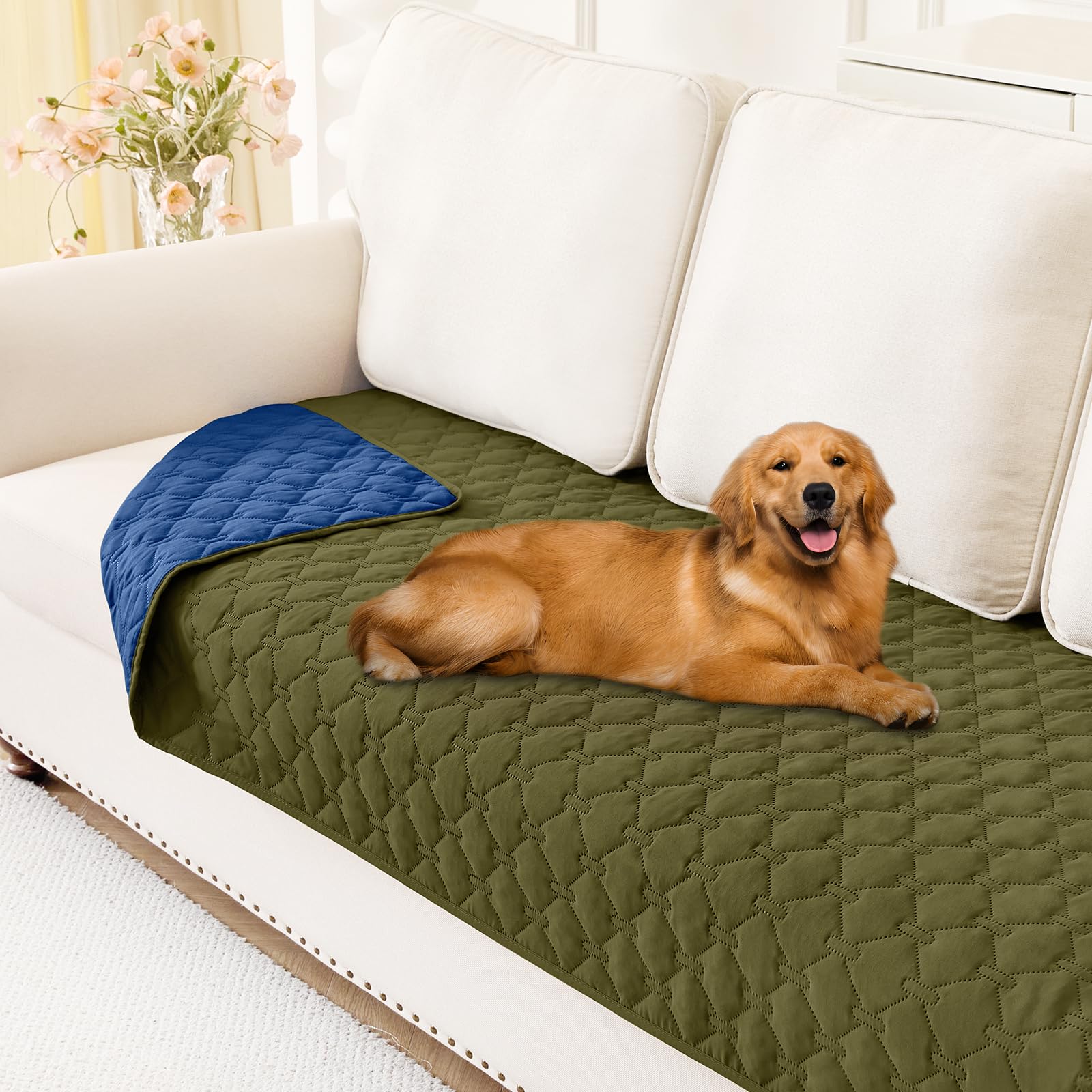 Foto 2 pulgar | Manta Impermeable Para Perros, 70 X 180 Cm, Color Verde Y Azul Marino - Venta Internacional.