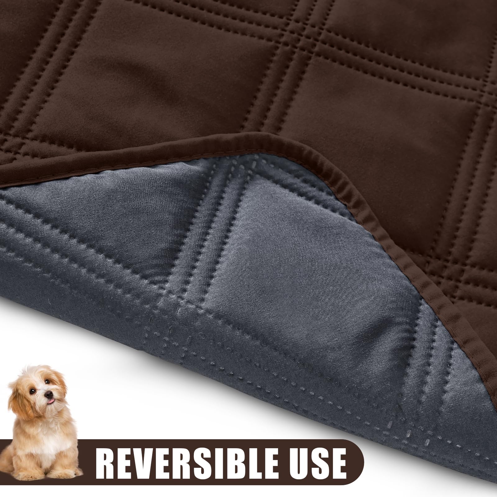 Foto 4 pulgar | Manta Impermeable Para Perros Smiry, 40 X 50 Cm, Color Chocolate Y Gris - Venta Internacional.