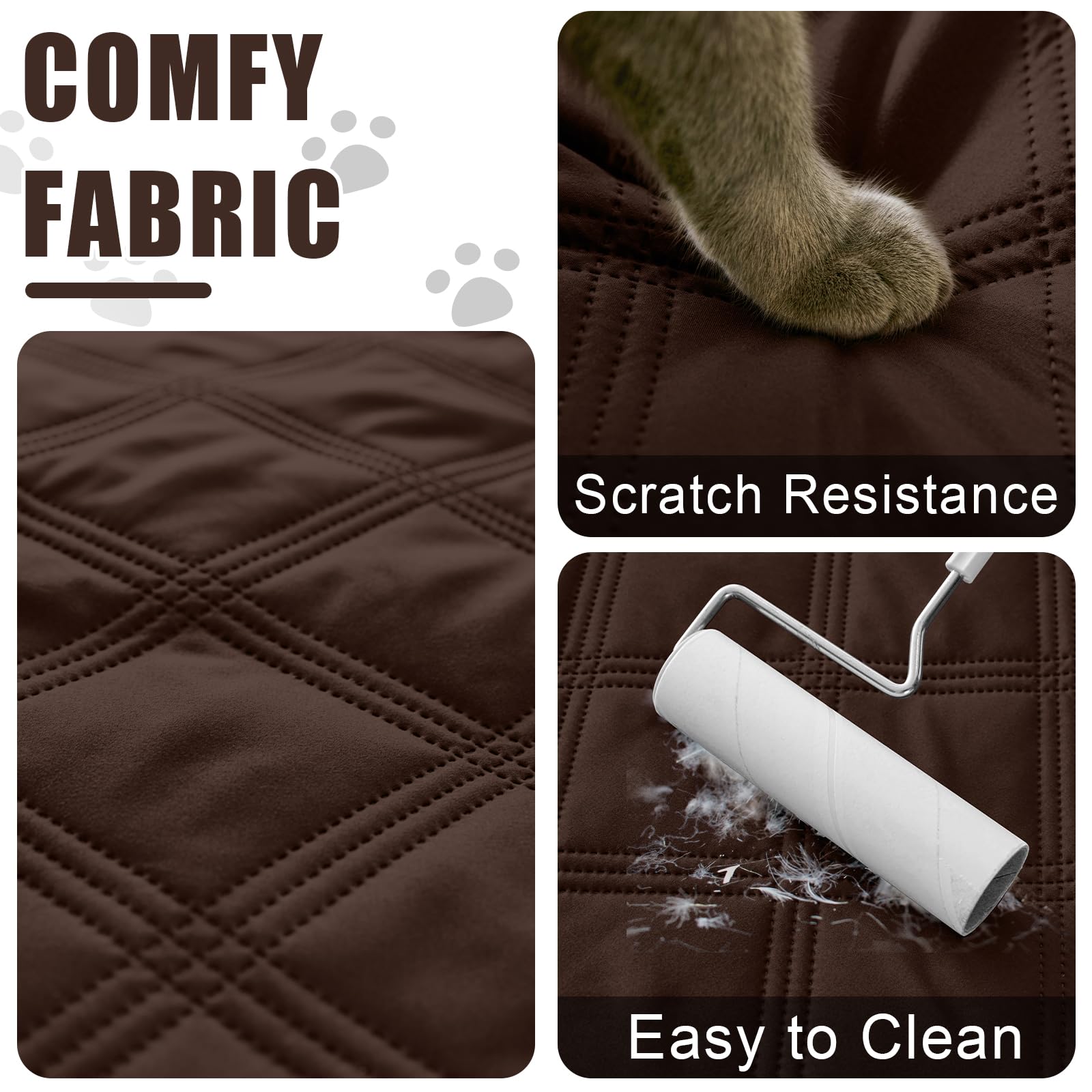 Foto 4 | Manta Impermeable Para Perros Smiry, 40 X 50 Cm, Color Chocolate Y Gris - Venta Internacional.