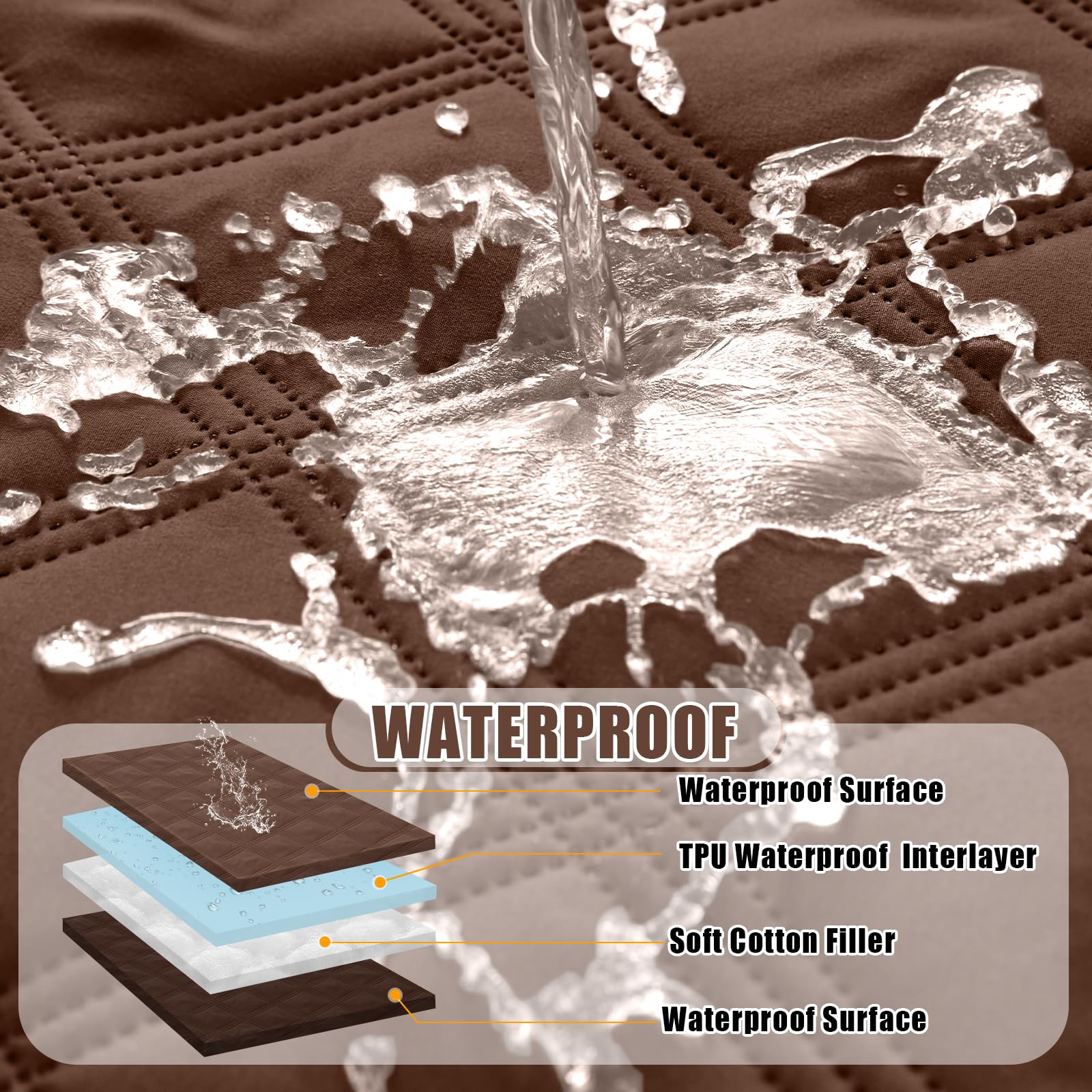 Foto 2 | Manta Impermeable Para Perros Smiry, 30 X 70 Cm, Color Marrón Y Chocolate - Venta Internacional.
