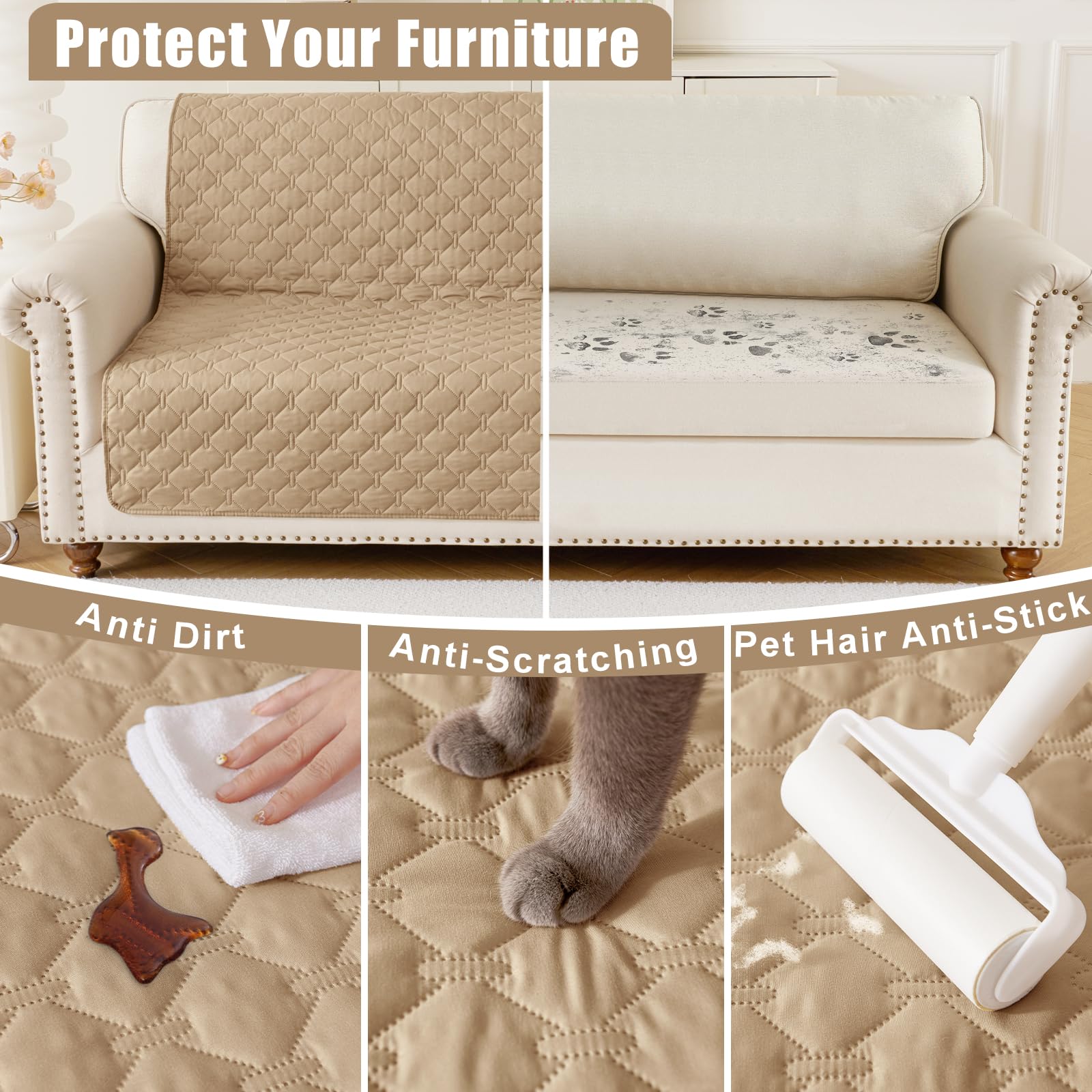 Foto 5 pulgar | Manta Impermeable Para Perros Smiry Camel/beige, 70 X 180 Cm - Venta Internacional.