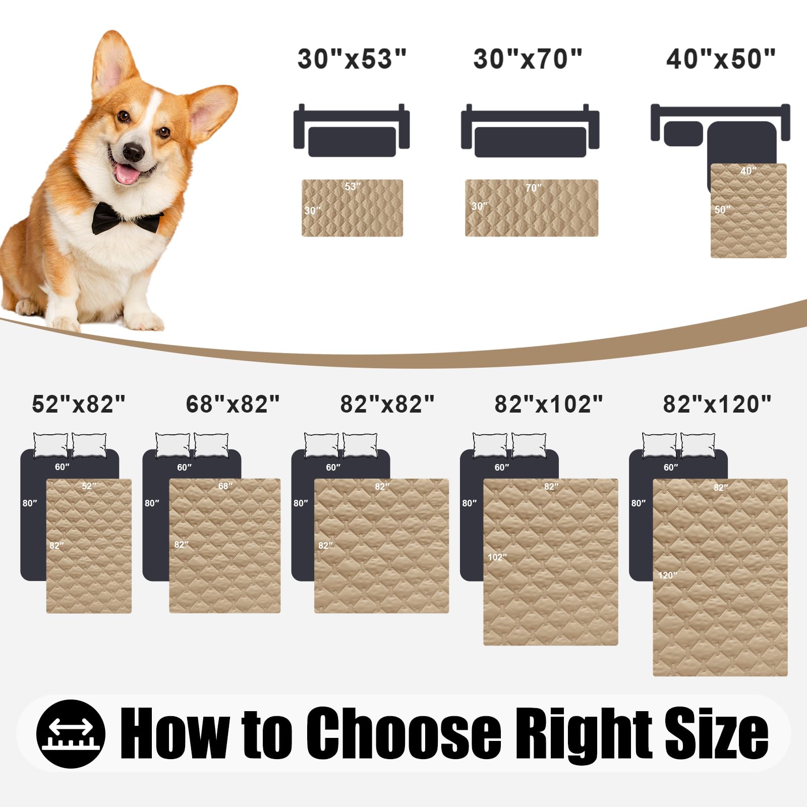 Foto 5 | Manta Impermeable Para Perros Smiry Camel/beige, 70 X 180 Cm - Venta Internacional.