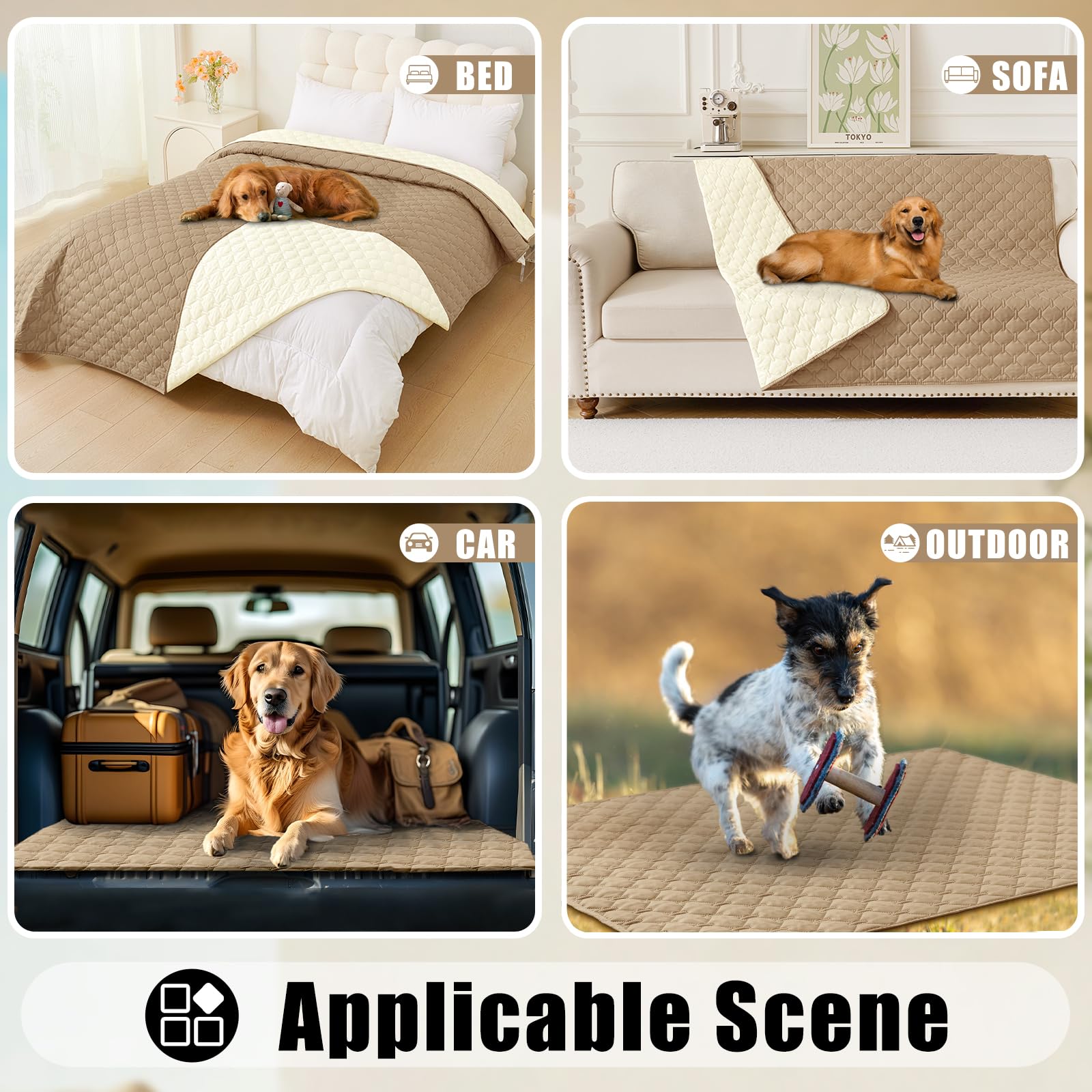 Foto 7 pulgar | Manta Impermeable Para Perros Smiry Camel/beige, 70 X 180 Cm - Venta Internacional.