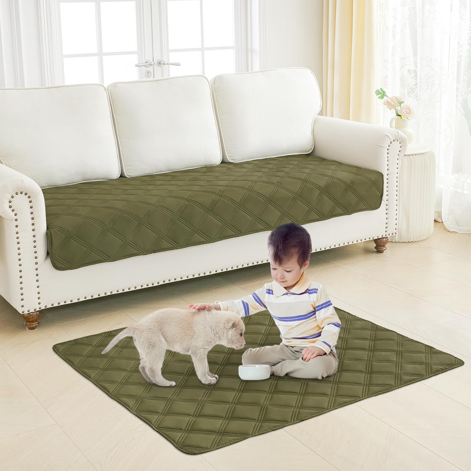 Foto 8 pulgar | Manta Impermeable Para Perros Smiry, 40 X 50 Cm, Color Verde Y Azul Marino - Venta Internacional.