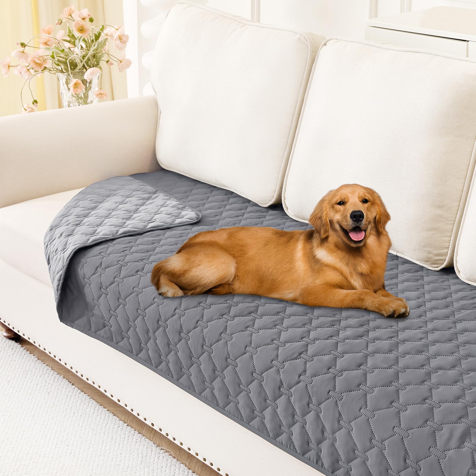 Manta Impermeable Para Perros, 70 X 180 Cm, Gris Oscuro Y Gris Oscuro - Venta Internacional.