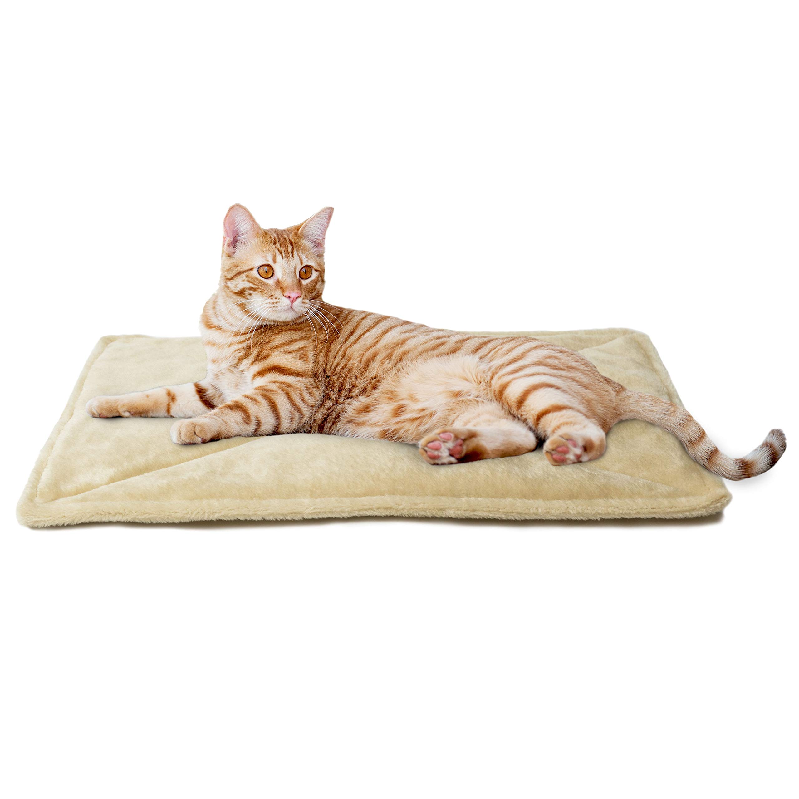 Cama Para Gatos Furhaven Thermanap, Autocalentable, Lavable, Crema, Pequeña - Venta Internacional.