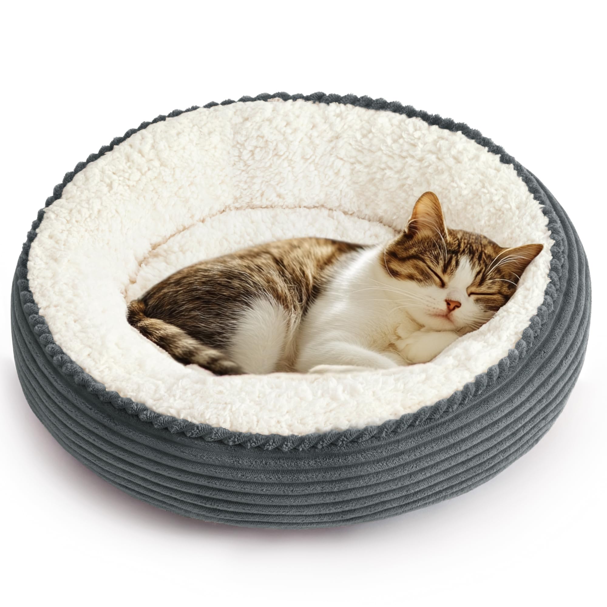 Pet Bed Love's Cabin Round Donut Para Gatos O Perros Pequeños - Venta Internacional.