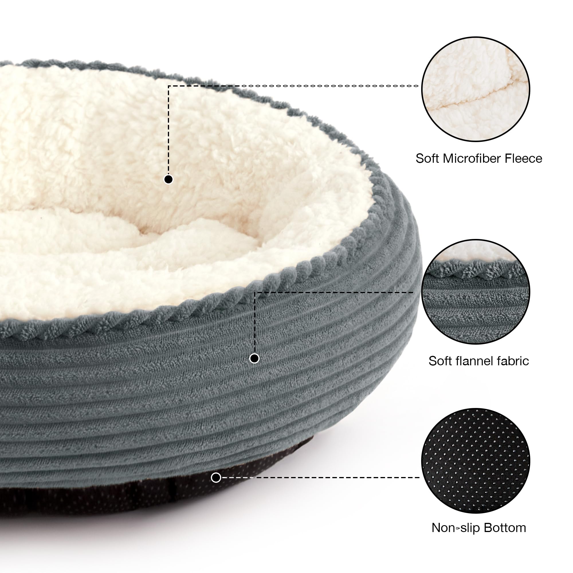 Foto 4 | Pet Bed Love's Cabin Round Donut Para Gatos O Perros Pequeños - Venta Internacional.