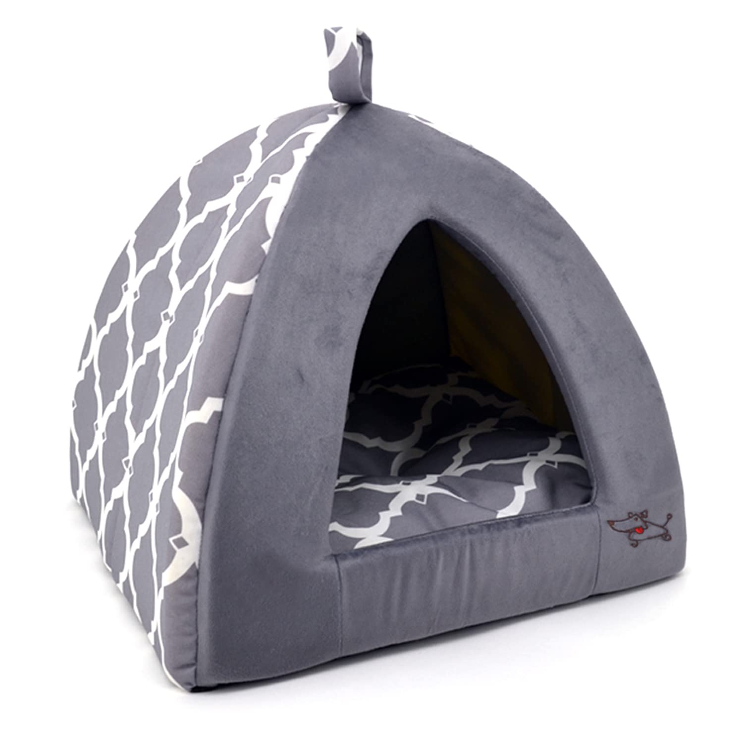 Cama Blanda Pet Tent Best Pet Supplies Para Perro Y Gato, Gris, 19 X 19 Cm - Venta Internacional.