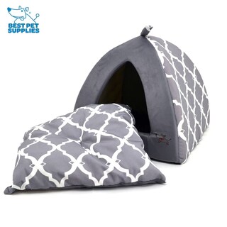 Foto 3 | Cama Blanda Pet Tent Best Pet Supplies Para Perro Y Gato, Gris, 19 X 19 Cm - Venta Internacional.