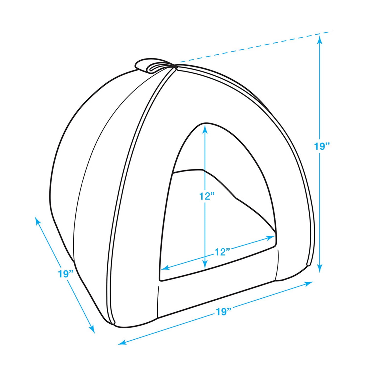 Foto 5 pulgar | Cama Blanda Pet Tent Best Pet Supplies Para Perro Y Gato, Gris, 19 X 19 Cm - Venta Internacional.