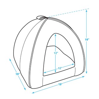 Foto 4 | Cama Blanda Pet Tent Best Pet Supplies Para Perro Y Gato, Gris, 19 X 19 Cm - Venta Internacional.
