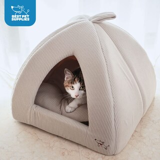 Foto 5 | Cama Blanda Para Perros Y Gatos Para Mascotas Best Pet Supplies, Color Beige - Venta Internacional.