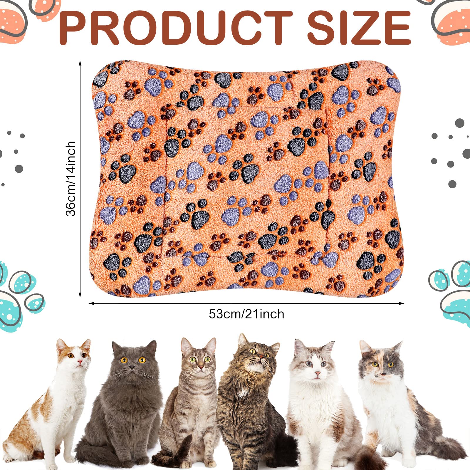 Foto 4 pulgar | Paquete De 4 Alfombrillas Para Mascotas, Forro Polar Reversible Ultrasuave Para Animales Pequeños - Venta Internacional