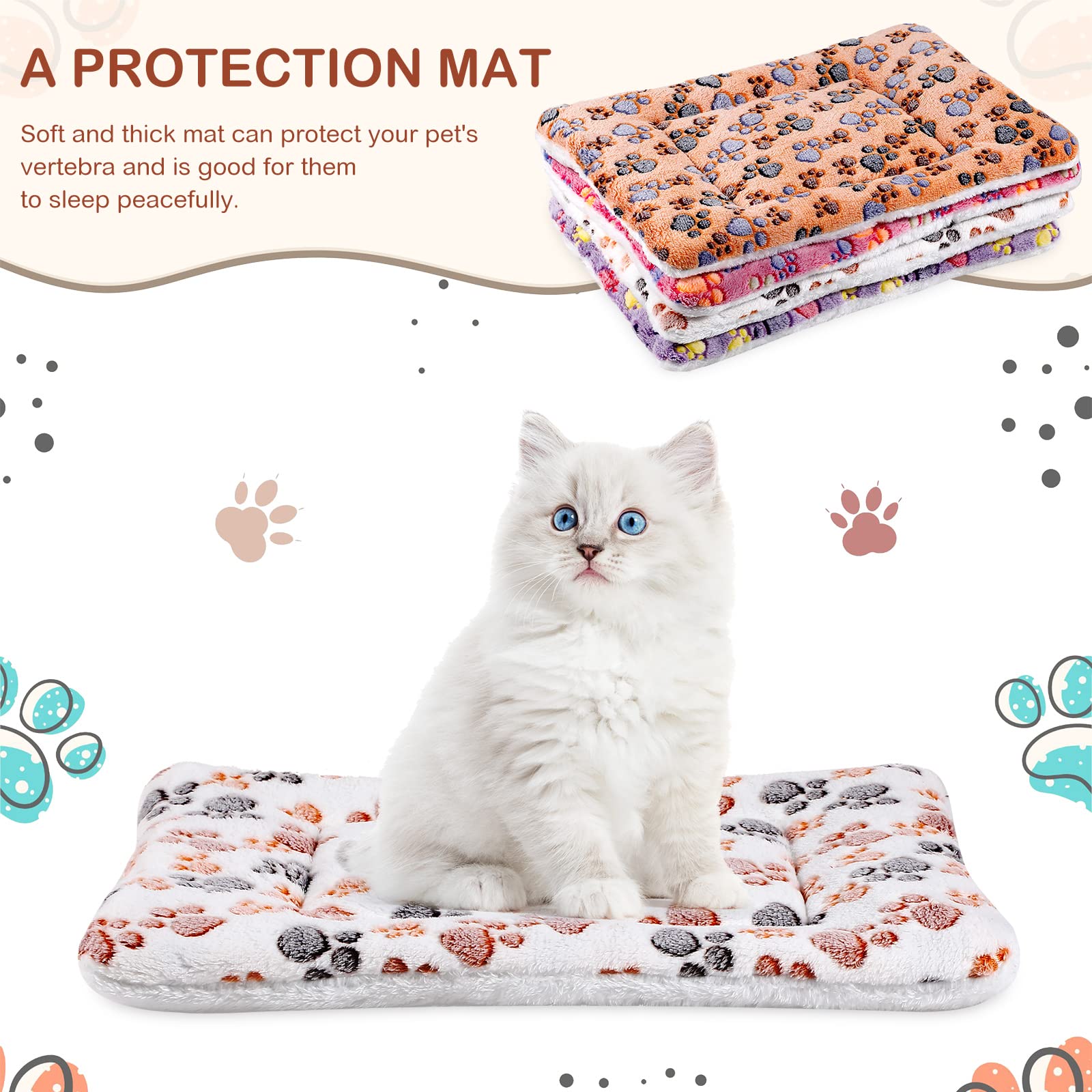 Foto 7 pulgar | Paquete De 4 Alfombrillas Para Mascotas, Forro Polar Reversible Ultrasuave Para Animales Pequeños - Venta Internacional