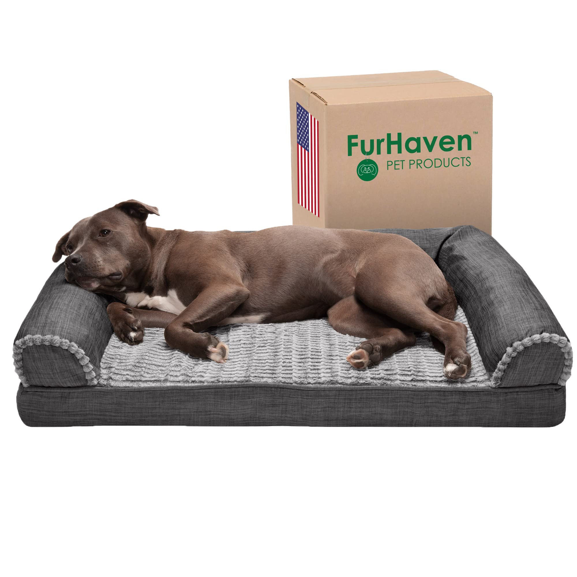 Cama Ortopédica Para Perros Furhaven Con Cojines Extraíbles Y Funda Lavable - Venta Internacional.