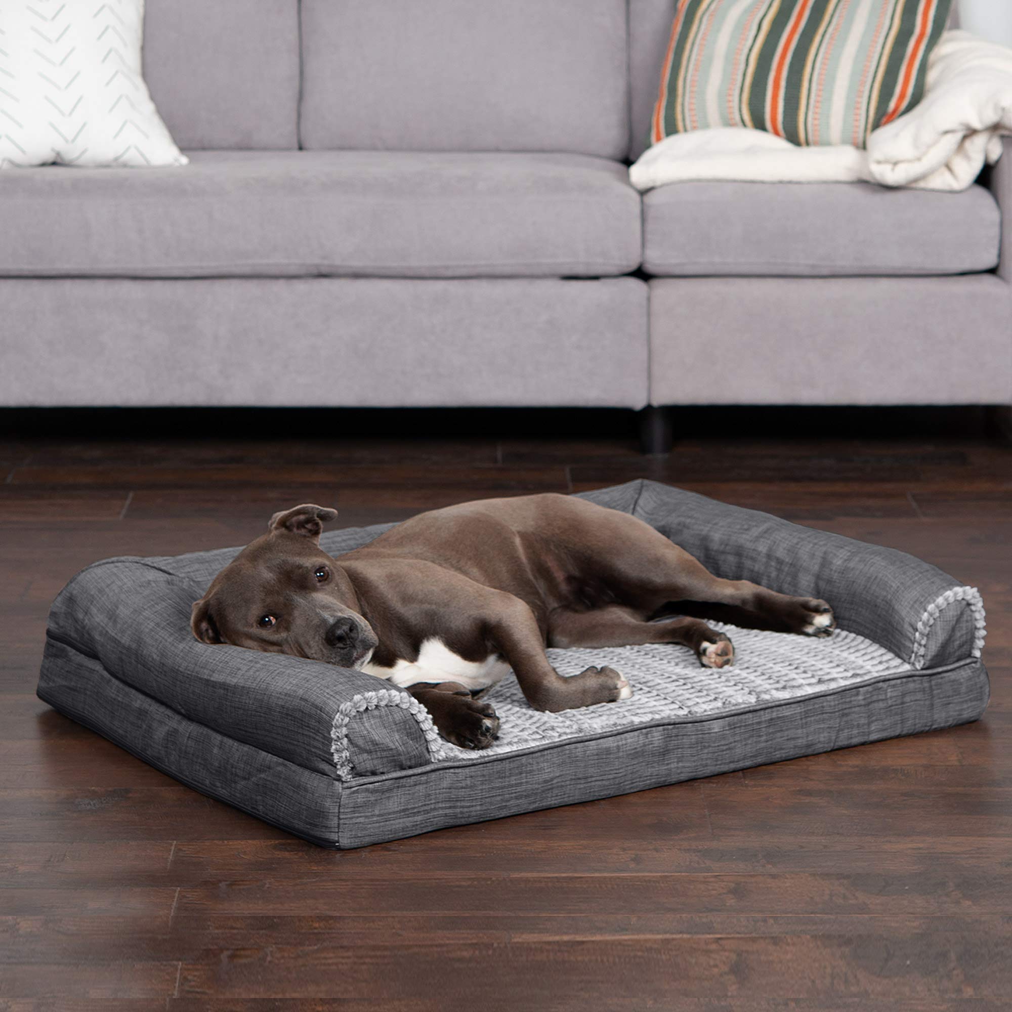 Foto 4 pulgar | Cama Ortopédica Para Perros Furhaven Con Cojines Extraíbles Y Funda Lavable - Venta Internacional.