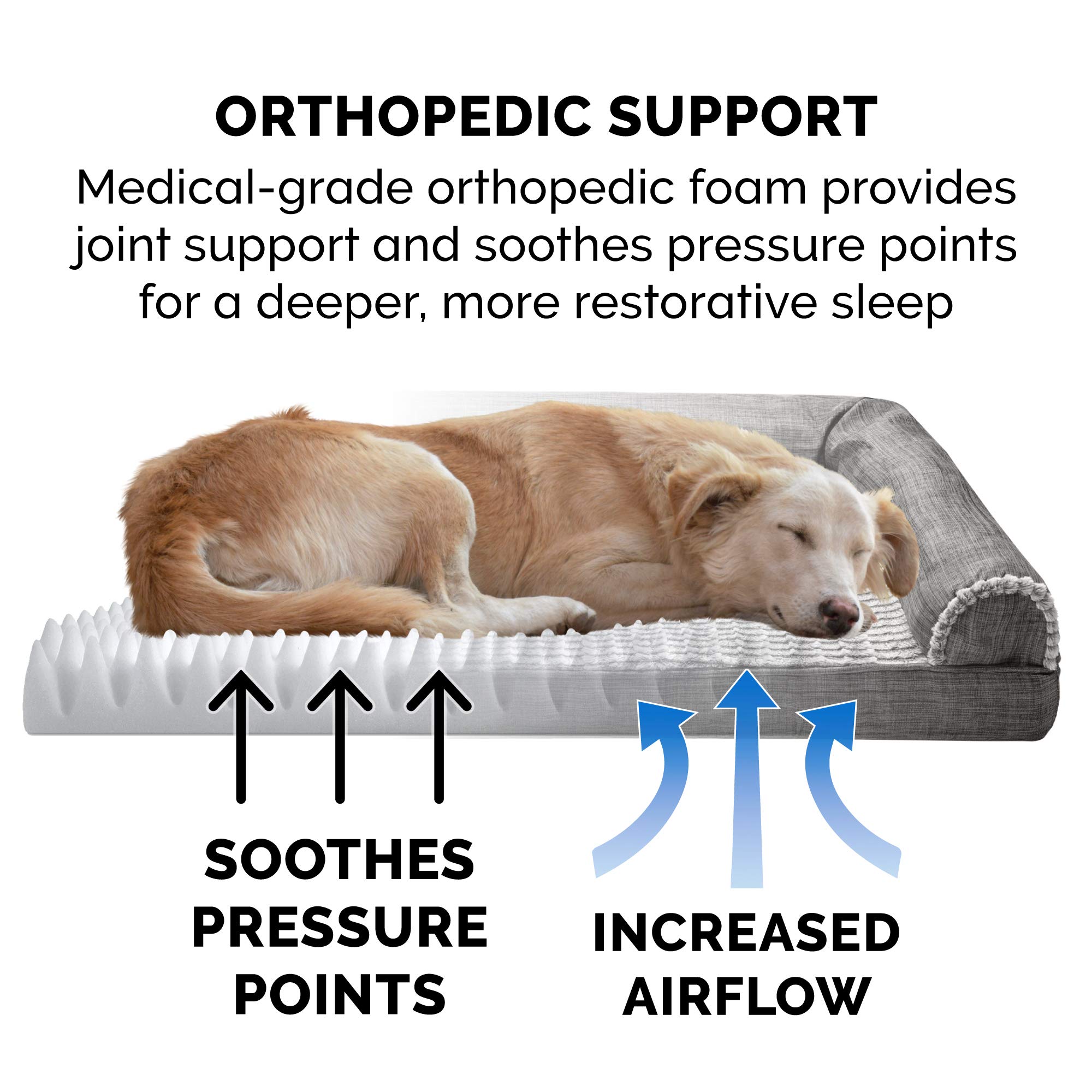 Foto 5 | Cama Ortopédica Para Perros Furhaven Con Cojines Extraíbles Y Funda Lavable - Venta Internacional.