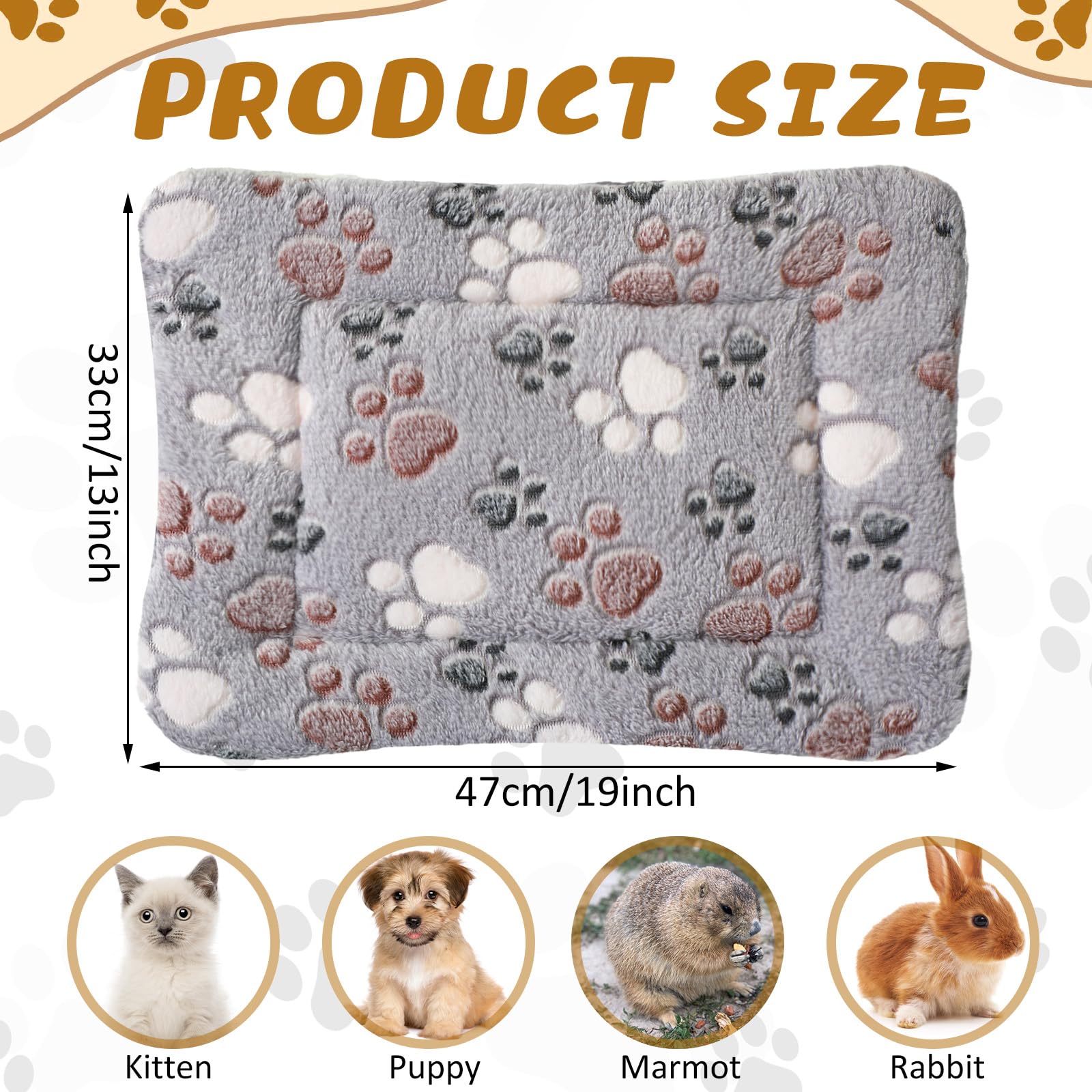 Foto 3 pulgar | Paquete De 4 Alfombrillas Para Mascotas, Forro Polar Reversible Ultrasuave Para Animales Pequeños - Venta Internacional