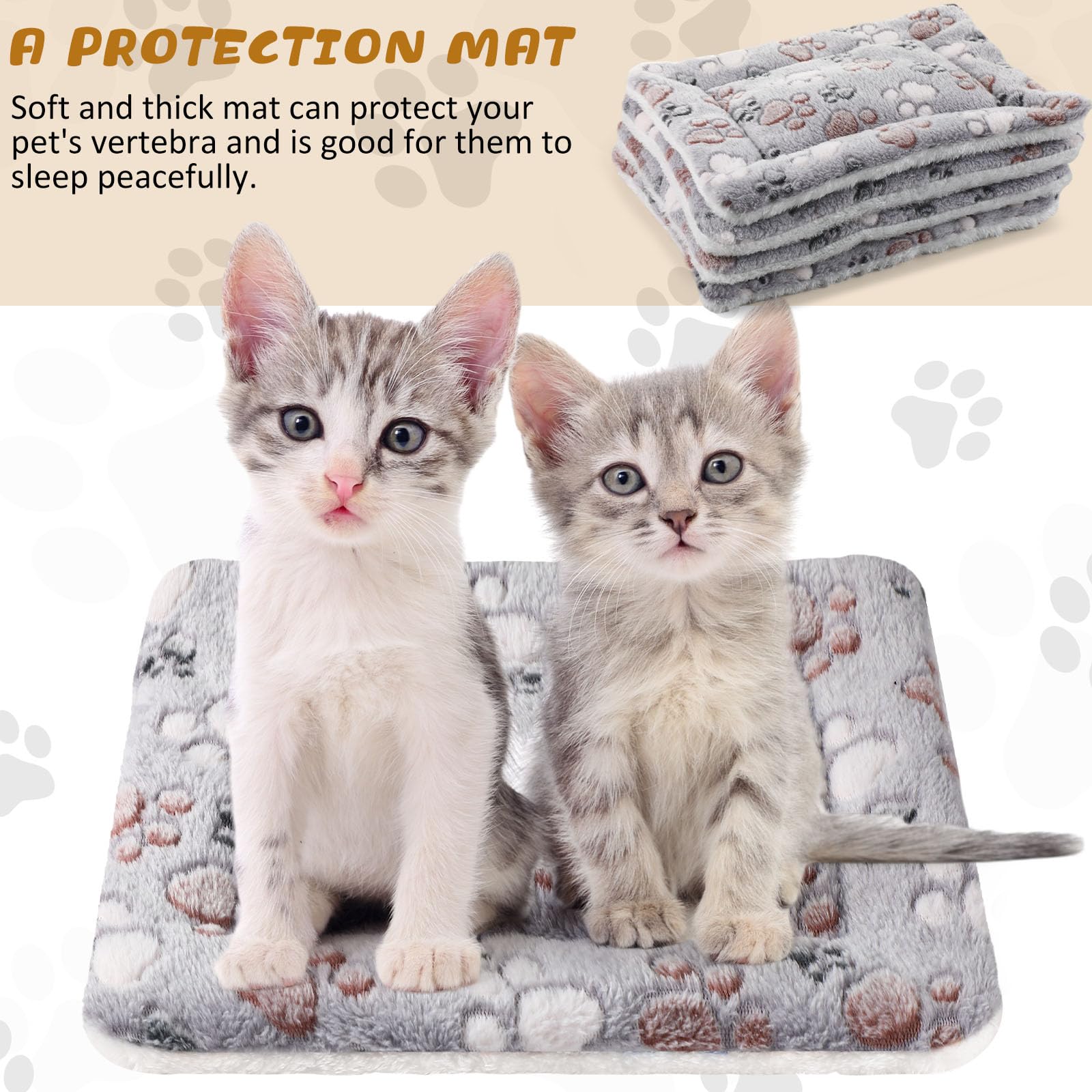 Foto 8 pulgar | Paquete De 4 Alfombrillas Para Mascotas, Forro Polar Reversible Ultrasuave Para Animales Pequeños - Venta Internacional
