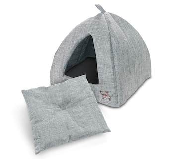 Foto 2 | Cama Blanda Pet Tent Best Pet Supplies Para Perros Y Gatos, Lino Gris - Venta Internacional.
