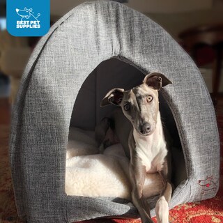 Foto 5 | Cama Blanda Pet Tent Best Pet Supplies Para Perros Y Gatos, Lino Gris - Venta Internacional.