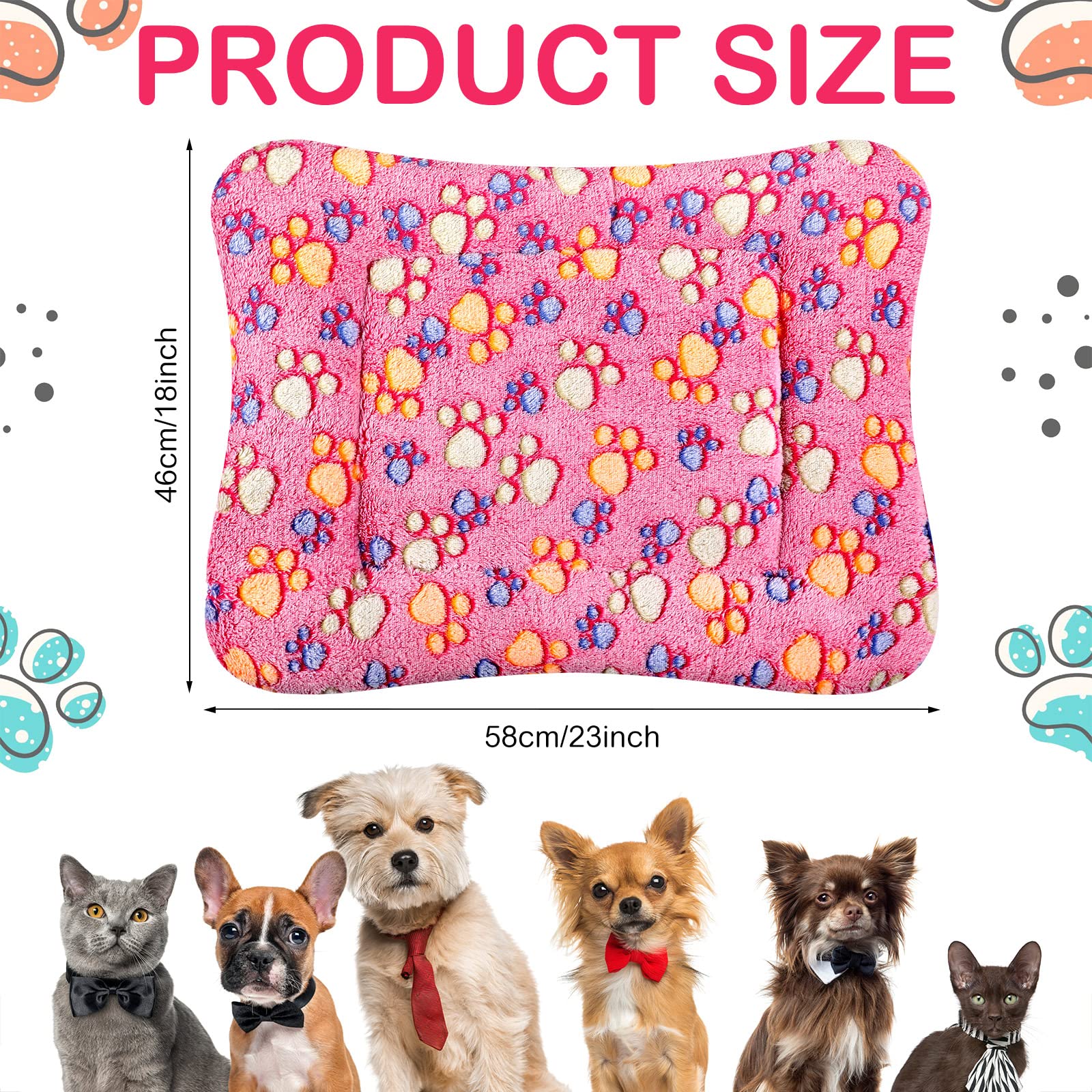 Foto 3 pulgar | Paquete De 4 Alfombrillas Para Mascotas, Forro Polar Reversible Ultrasuave Para Animales Pequeños - Venta Internacional