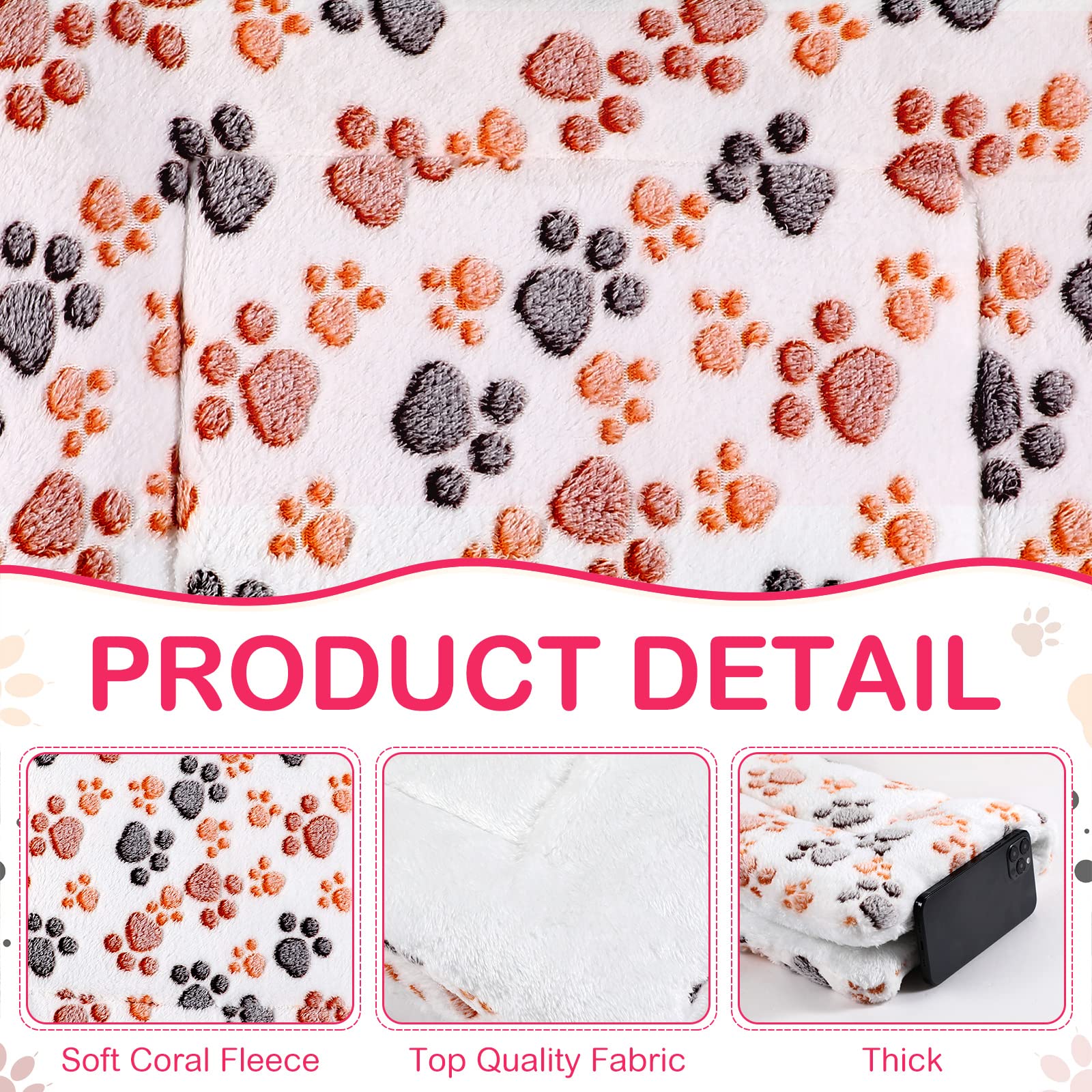 Foto 4 pulgar | Paquete De 4 Alfombrillas Para Mascotas, Forro Polar Reversible Ultrasuave Para Animales Pequeños - Venta Internacional