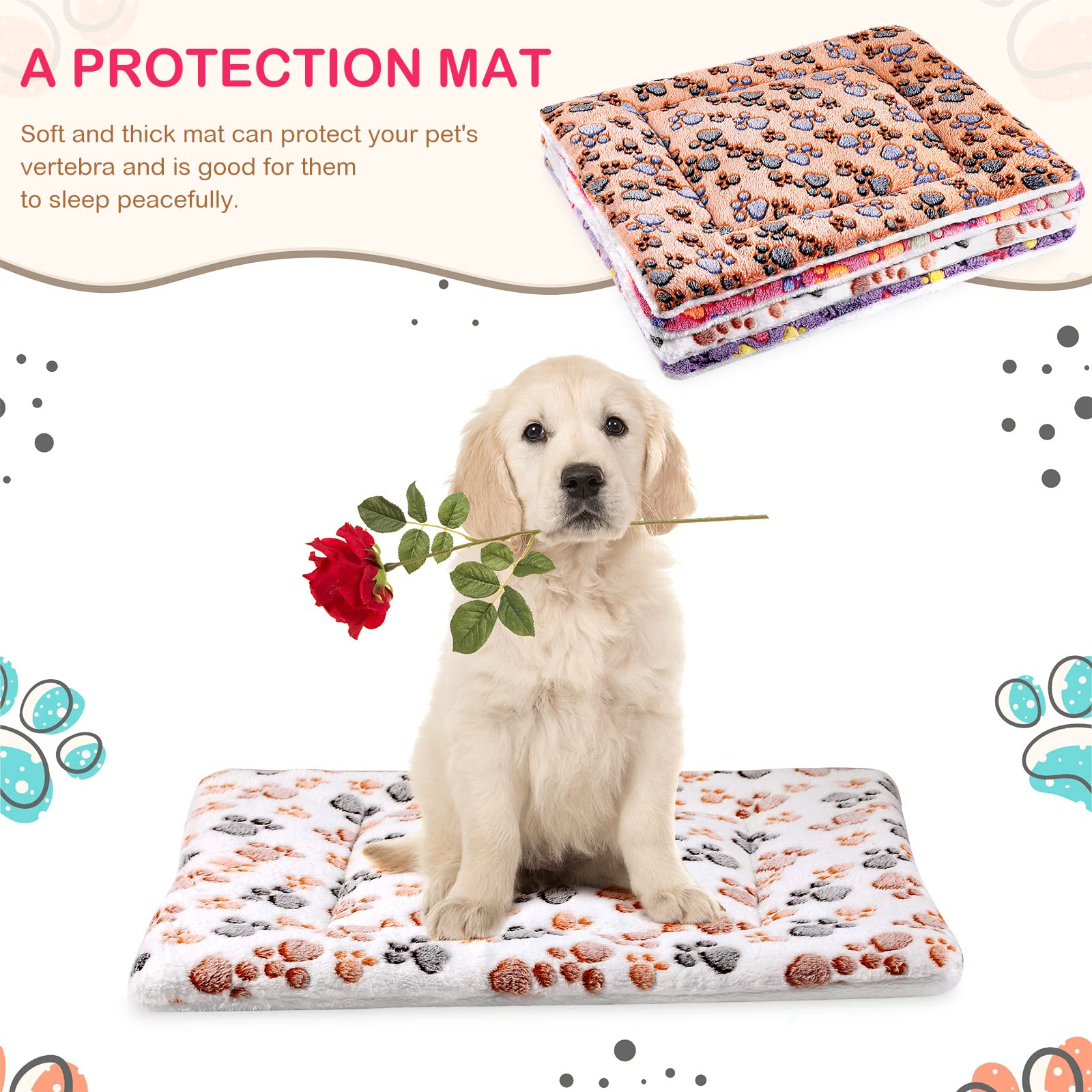 Foto 6 pulgar | Paquete De 4 Alfombrillas Para Mascotas, Forro Polar Reversible Ultrasuave Para Animales Pequeños - Venta Internacional