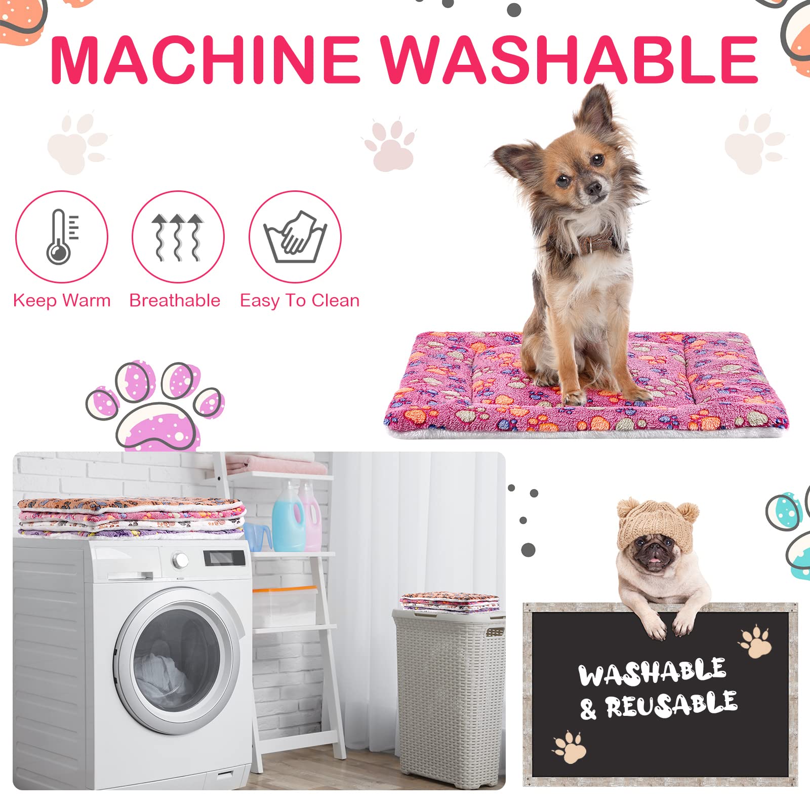 Foto 7 pulgar | Paquete De 4 Alfombrillas Para Mascotas, Forro Polar Reversible Ultrasuave Para Animales Pequeños - Venta Internacional