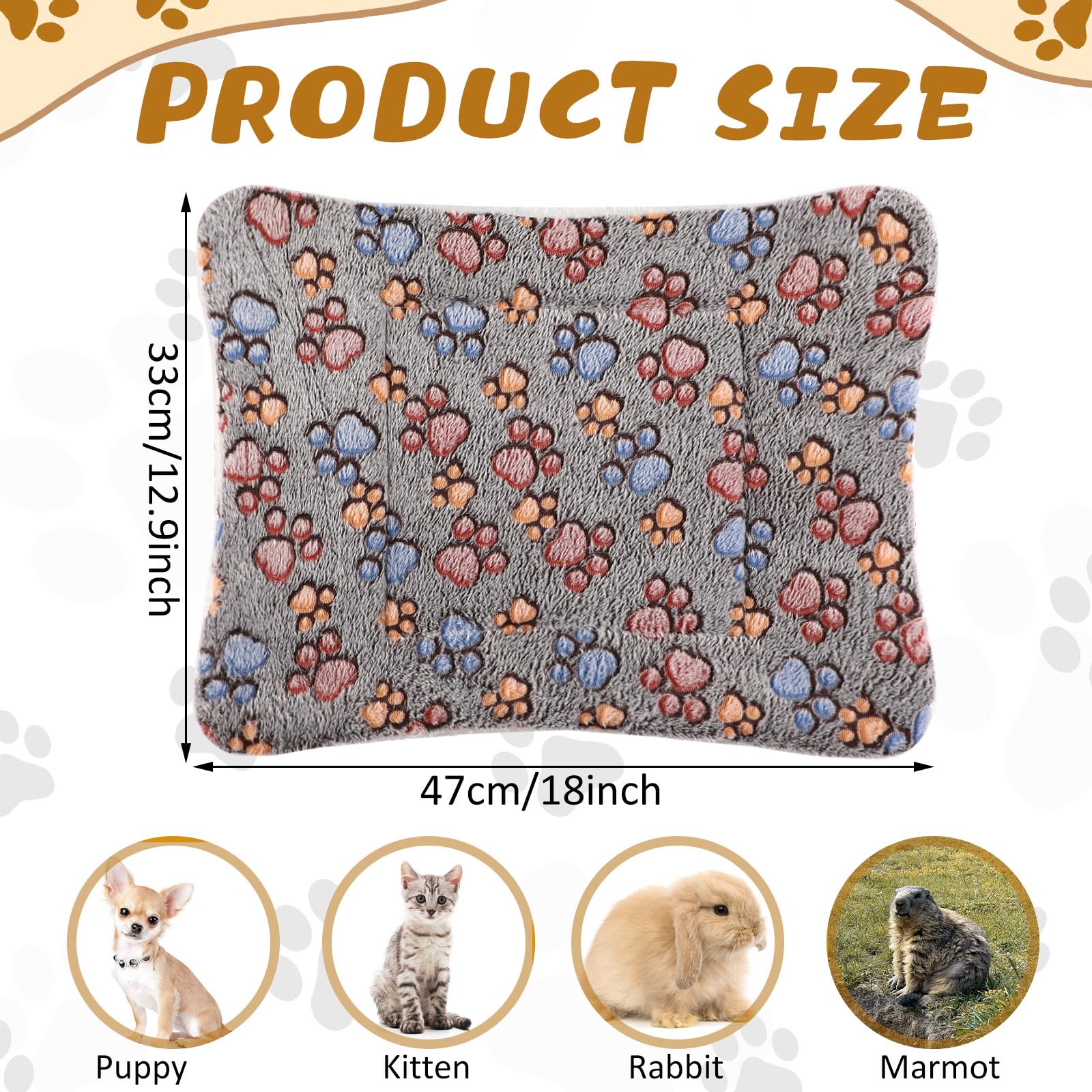 Foto 3 pulgar | Paquete De 4 Alfombrillas Para Mascotas, Forro Polar Reversible Ultrasuave Para Animales Pequeños - Venta Internacional