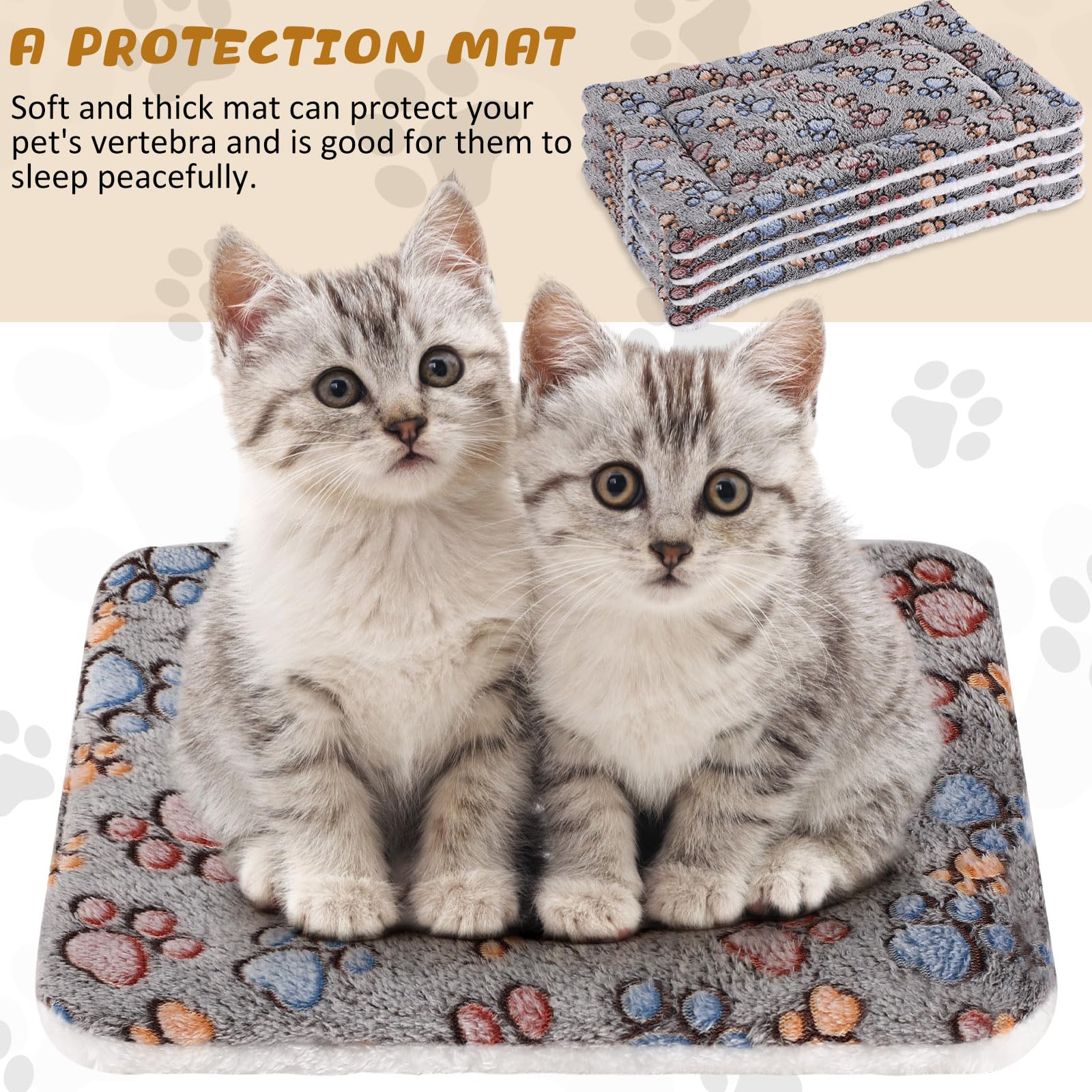 Foto 6 pulgar | Paquete De 4 Alfombrillas Para Mascotas, Forro Polar Reversible Ultrasuave Para Animales Pequeños - Venta Internacional