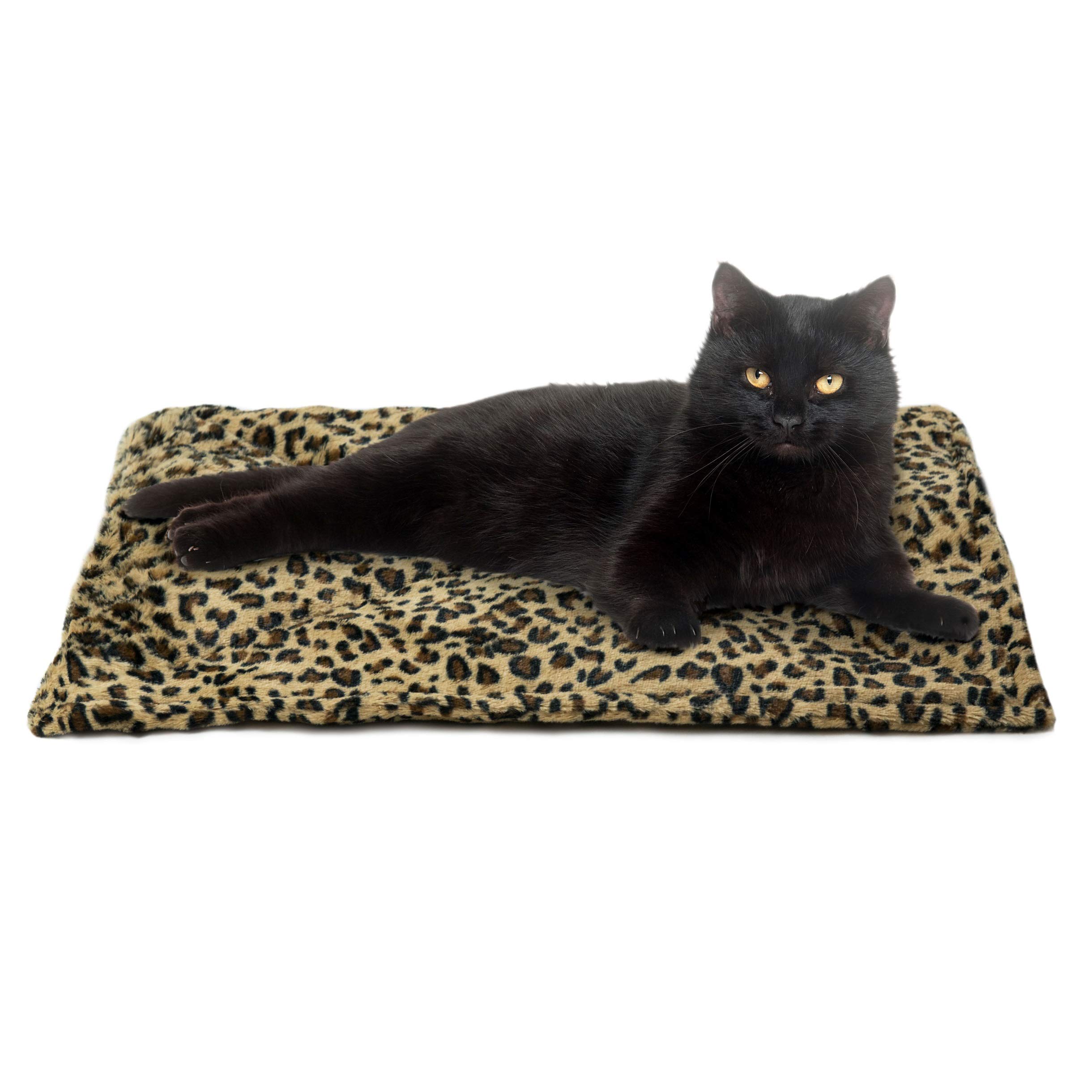 Cama Para Gatos Furhaven Thermanap, Autocalentable, Lavable, Diseño De Leopardo - Venta Internacional.