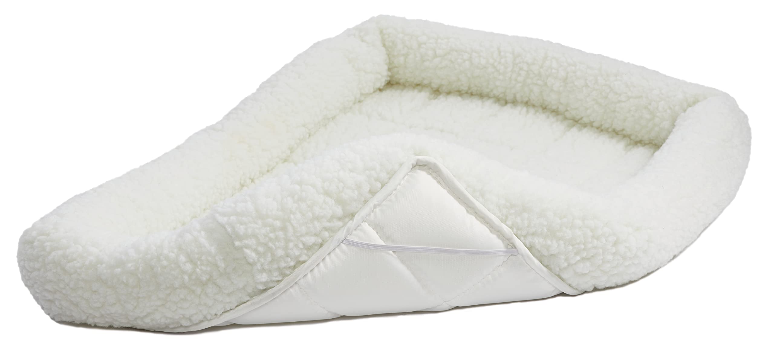 Foto 7 pulgar | Cama Para Perros Midwest Homes For Pets Bolster, Forro Polar Blanco De 24 Pulgadas - Venta Internacional.