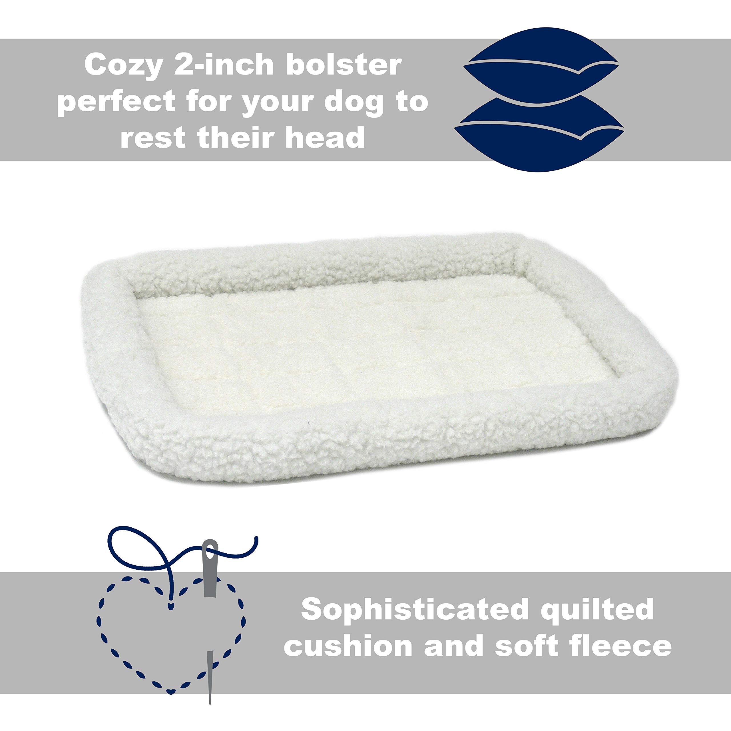 Foto 8 pulgar | Cama Para Perros Midwest Homes For Pets Bolster, Forro Polar Blanco De 24 Pulgadas - Venta Internacional.