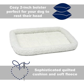 Foto 7 | Cama Para Perros Midwest Homes For Pets Bolster, Forro Polar Blanco De 24 Pulgadas - Venta Internacional.