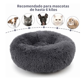 Foto 4 | Cama De Felpa, Cama Para Perro Y Gatodiámetro 60cm Gris