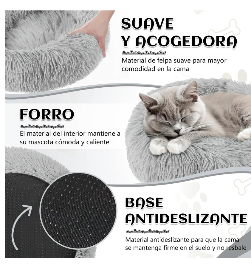 Foto 4 pulgar | Camas Para Perros Y Gatos Para Mediano De Camas 60cm Lavable