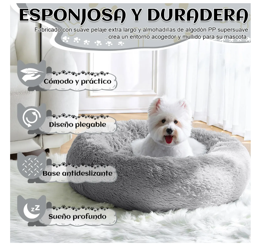 Foto 5 pulgar | Camas Para Perros Y Gatos Para Mediano De Camas 60cm Lavable