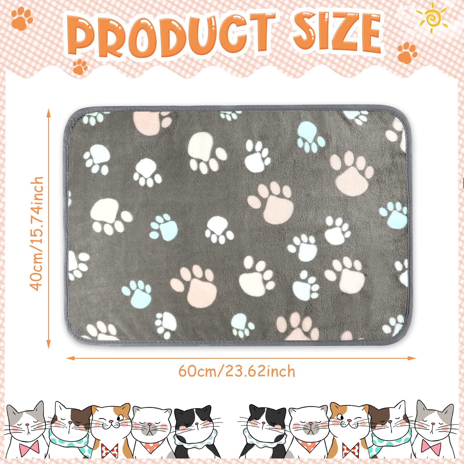 Foto 4 pulgar | Manta Polar Con Estampado De Patas Para Perros Y Gatos, 4 Unidades - Venta Internacional.