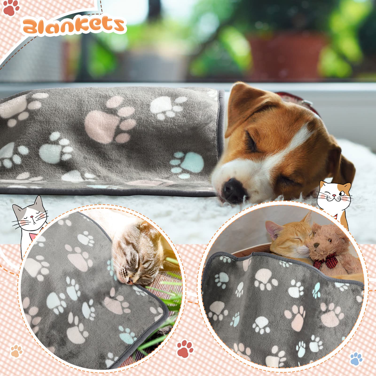 Foto 7 pulgar | Manta Polar Con Estampado De Patas Para Perros Y Gatos, 4 Unidades - Venta Internacional.