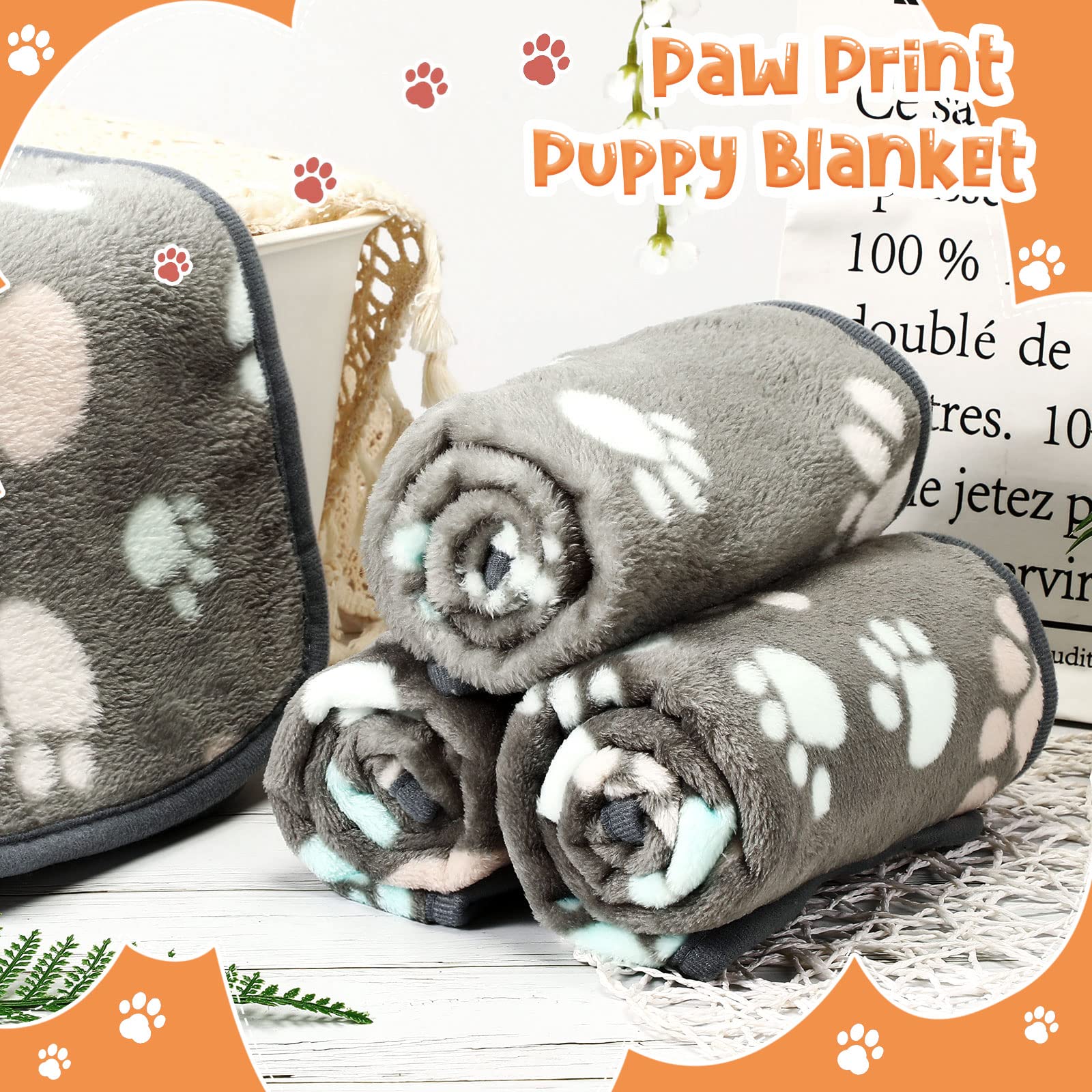Foto 8 pulgar | Manta Polar Con Estampado De Patas Para Perros Y Gatos, 4 Unidades - Venta Internacional.