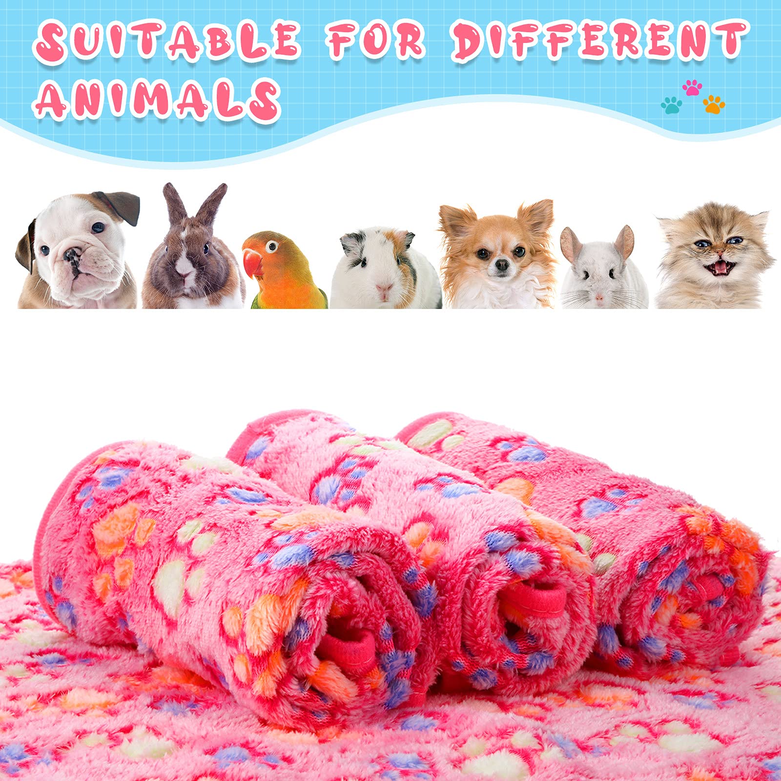 Foto 2 | Manta Para Perro, Diseño De Tatuajes, Estampado De Patas, Para Mascotas, Cachorros Y Gatos, Color Ro - Venta Interna