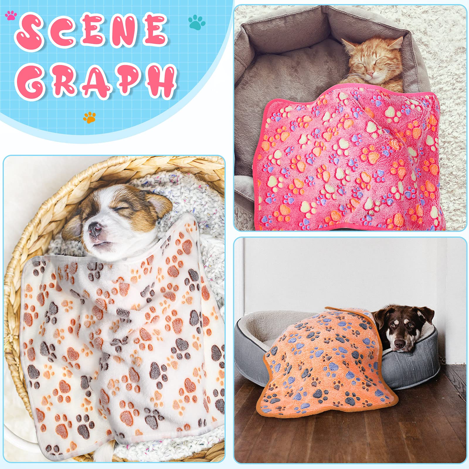Foto 6 | Manta Para Perro, Diseño De Tatuajes, Estampado De Patas, Para Mascotas, Cachorros Y Gatos, Color Ro - Venta Interna
