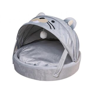Foto 1 | Cama Para Gatos Huoguo, Extraíble, Lavable Y Semicerrada, Gris Cálido - Venta Internacional.