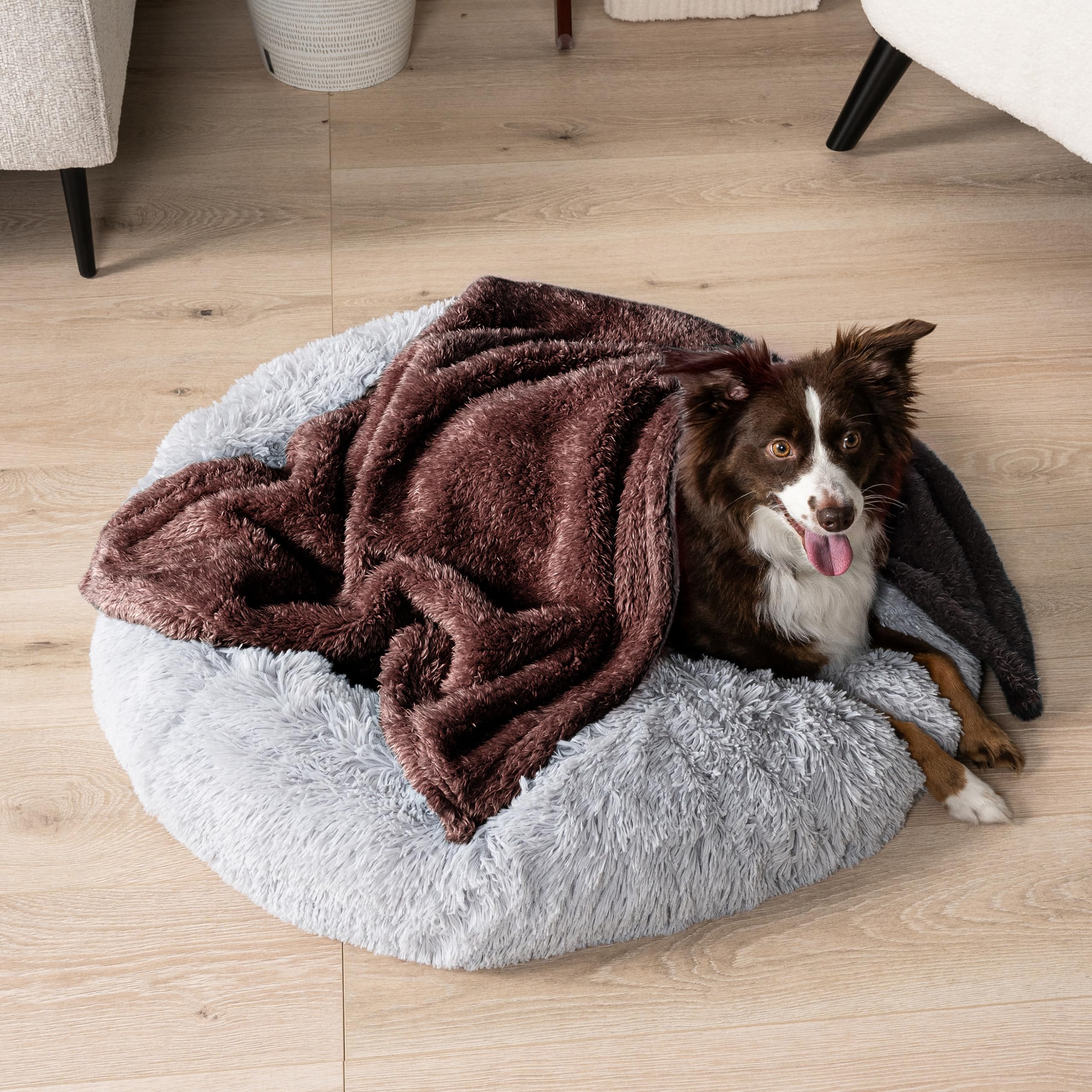 Foto 2 | Manta Para Perros Petami Fluffy Brown, Forro Polar Sherpa Para Perros Pequeños - Venta Internacional.