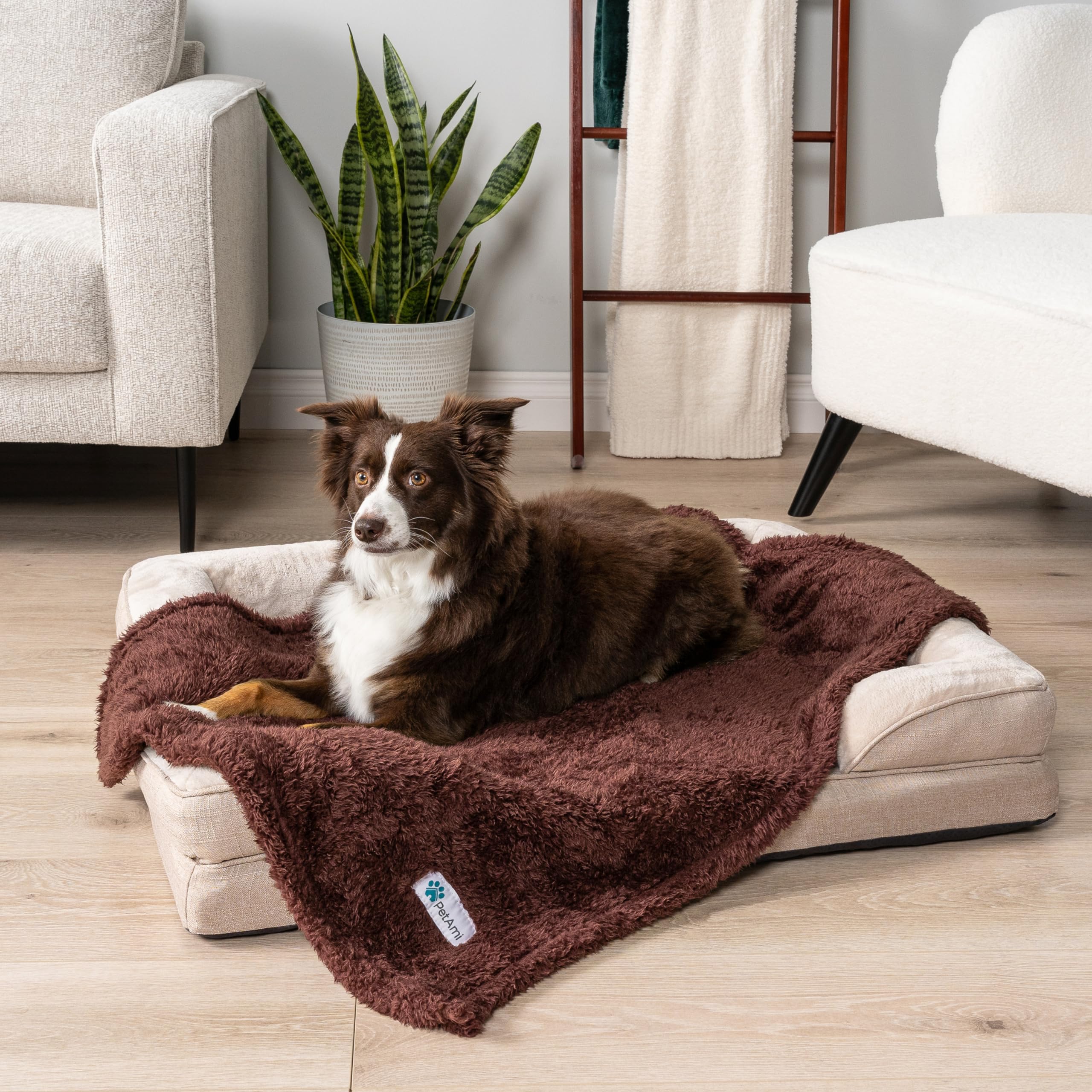 Foto 4 pulgar | Manta Para Perros Petami Fluffy Brown, Forro Polar Sherpa Para Perros Pequeños - Venta Internacional.