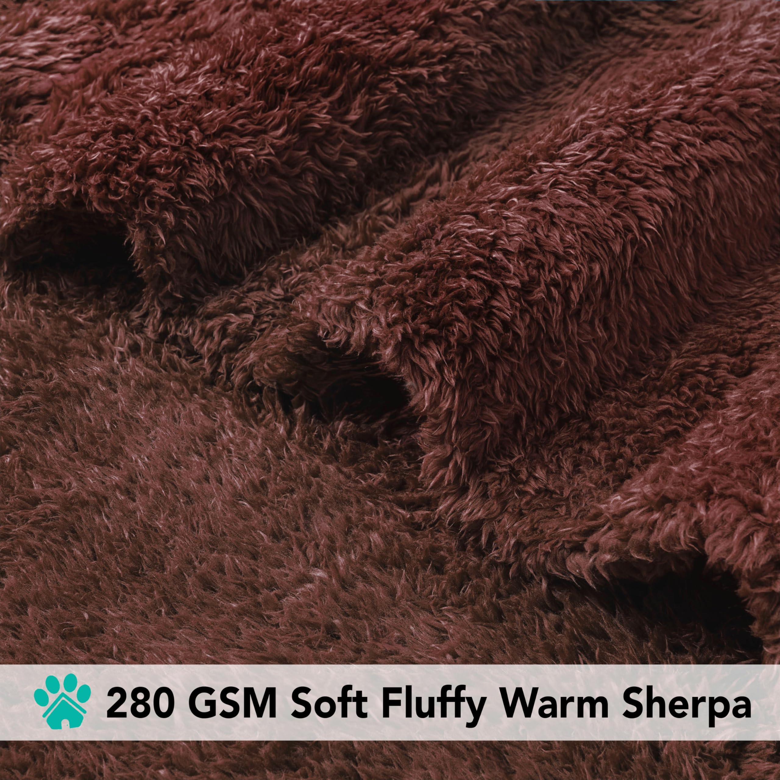 Foto 4 | Manta Para Perros Petami Fluffy Brown, Forro Polar Sherpa Para Perros Pequeños - Venta Internacional.