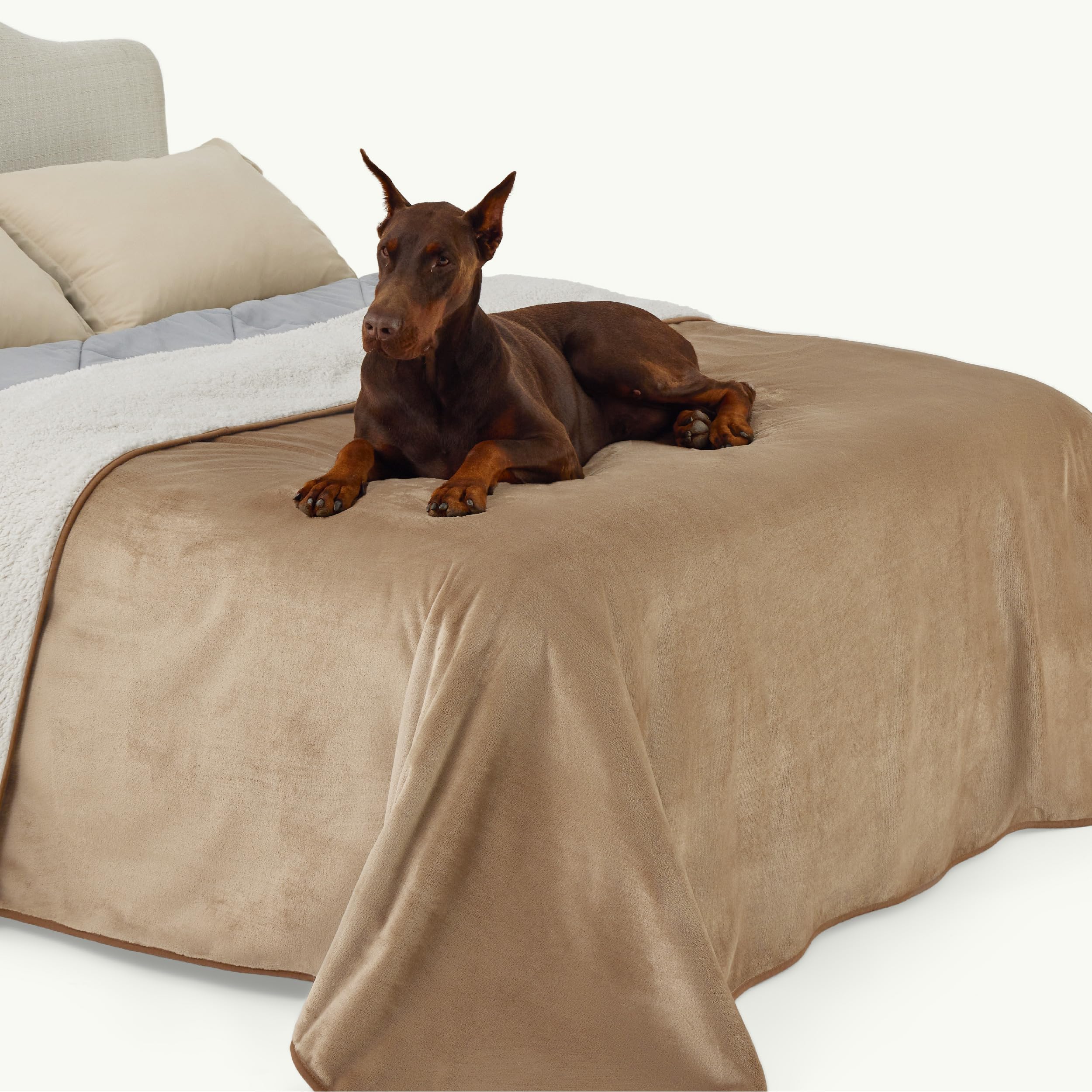 Foto 8 pulgar | Manta Impermeable Para Cama, Forro Polar Sherpa, Tamaño King - Venta Internacional.
