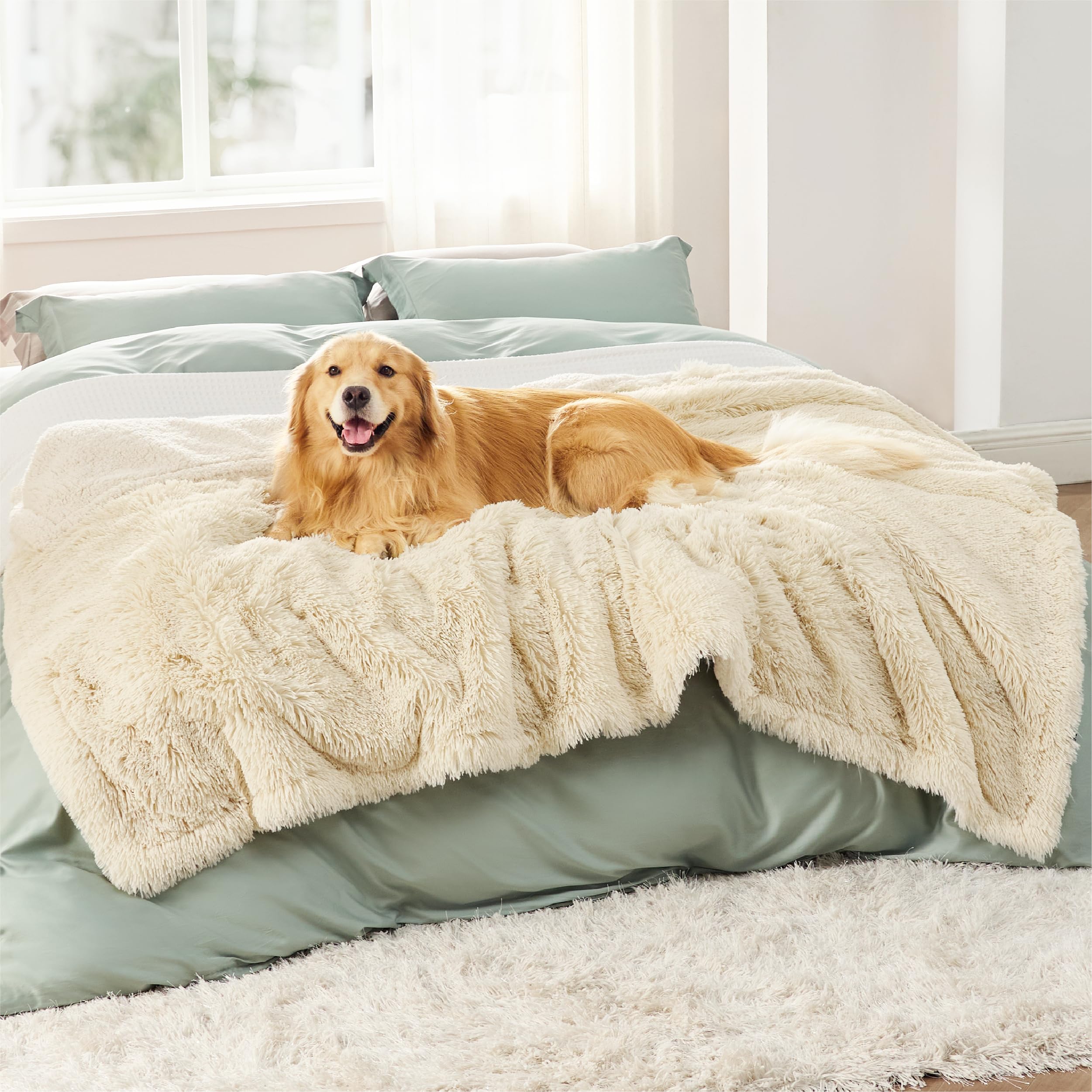 Foto 2 pulgar | Manta Impermeable Para Perros Grandes, 150 X 200 Cm, Color Crema - Venta Internacional.